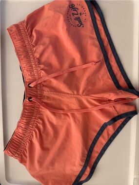 Salt Life pink Swim Trunks with gray Accents in
